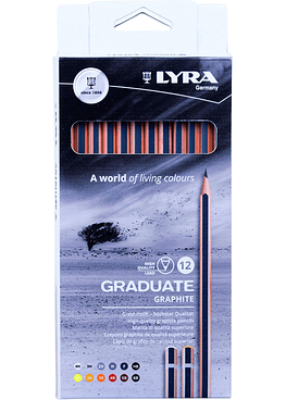 Lyra GRADUATE - Lapices Mina Tecnicos - Set Graduaciones HB - 12 UN