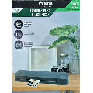 Laminas Plastificar Jumbo - 80x110mm - 175MIC - Torre