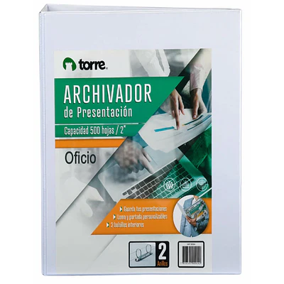 Torre - Archivador Presentación Oficio 2A 2'' Blanco
