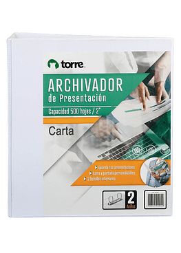 Arch. Presentación Carta 2A 2'' Blanco Torre