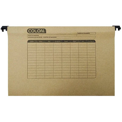 Colon - Carpetas Colgantes Ecologicas Riel Plastico
