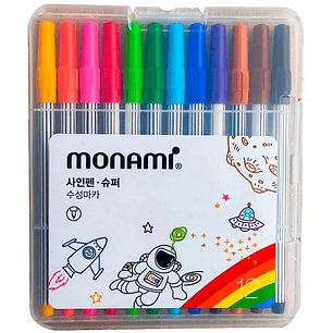 Set marcadores 12 colores Sign Pen - Monami