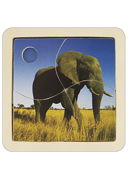 Puzzle Imagen Elefante Madera - Dactic