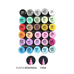 Marcadores Acrílicos OHUHU: Set de 30 Colores con Punta Fina y Redonda