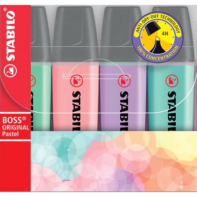 Stabilo - 4 Destacadores Stabilo Boss Pastel