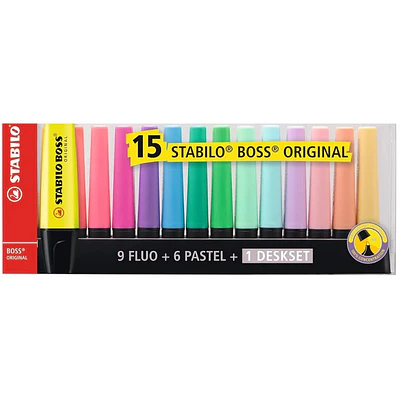 Stabilo - 15 Destacadores Neon-Pastel