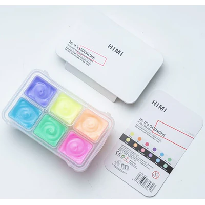Himi - Gouache 6 Colores Fluorescentes - 23 ML - Amarilla