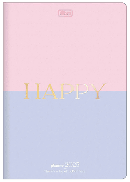 Tilibra - Planner Grapado 2025 - Happy - 20 HJS