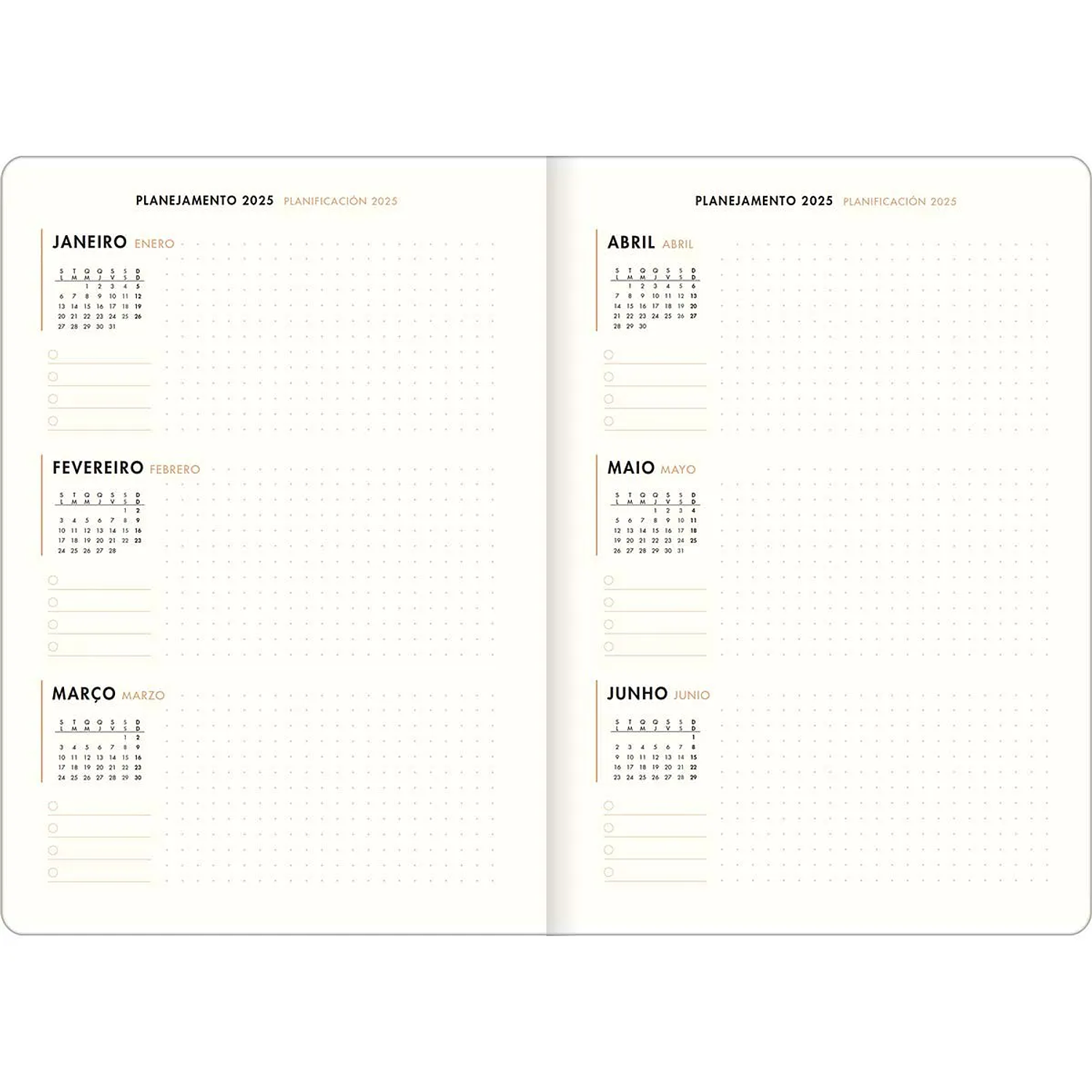 Tilibra - Planner Grapado 2025 - Kraft - 20 HJS 4