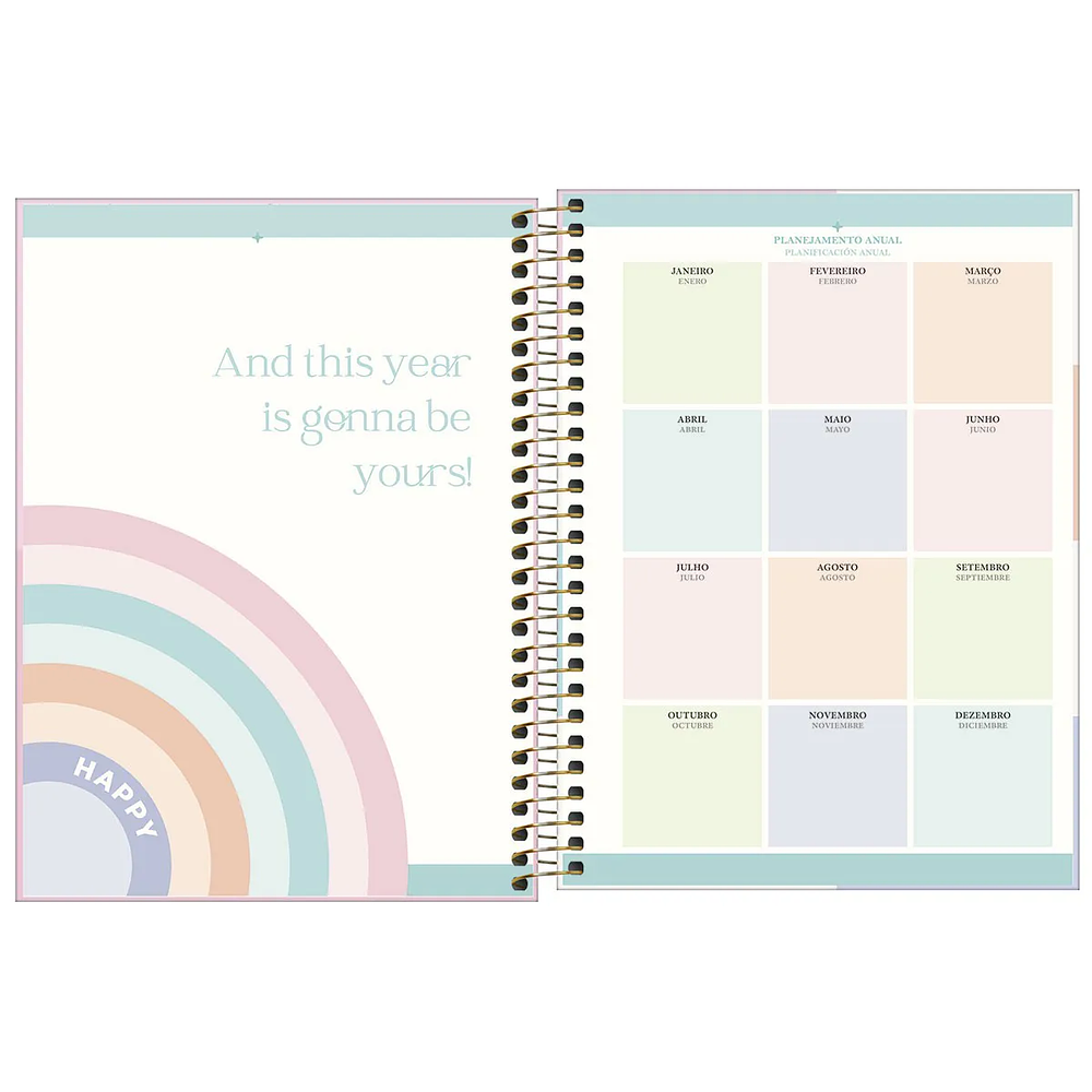 Tilibra - Planner Espiral 2025 - Happy