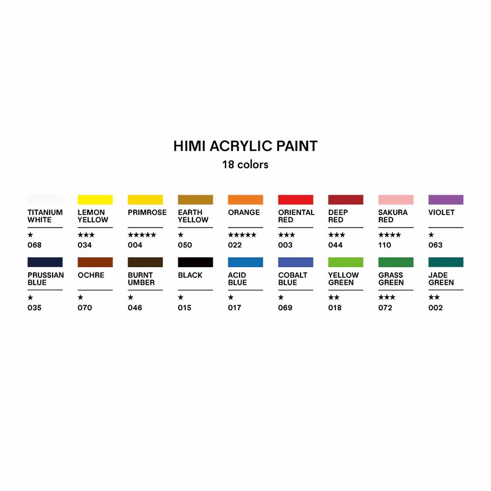 Himi - Acrilicos 18 Colores - 12 ML