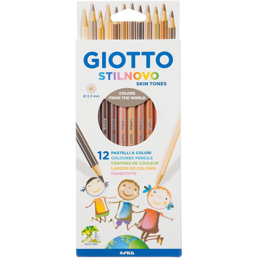 Giotto - Lapices De 12 Colores Stillnovo - Tonos Piel