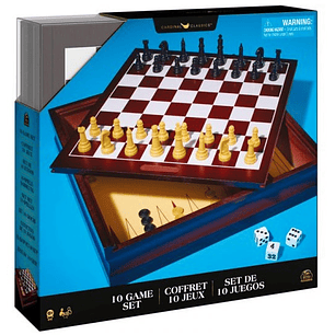 Set 10 Juegos De Mesa Clásicos En Caja De Madera