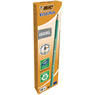 Bic - Lapiz Grafito Evolution - Hb 2 - Con Goma - 12Un