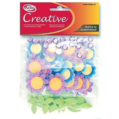 Adix - Flor Goma Eva Adhesiva Armable - 68UN