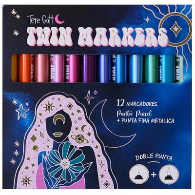 Tere Gott - Marcadores Twin Markers - 2 Tintas en 1 Lapiz