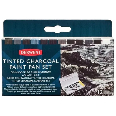 Derwent - Acuarelas Tinted Charcoal 12 Pastillas