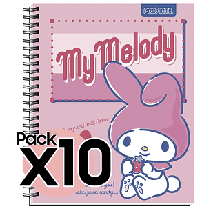 Proarte - Cuaderno Universitario My Melody - Pack 10 UN