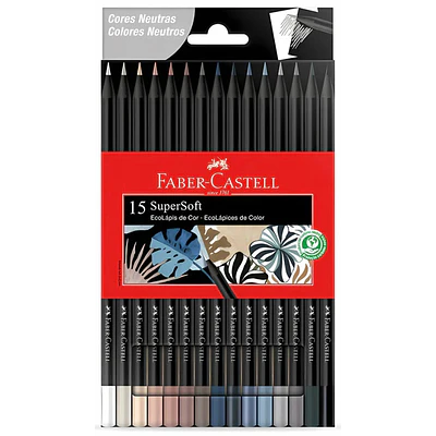Faber Castell - Lapices de Colores Neutros x15 Supersoft