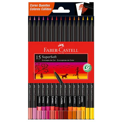 Faber Castell - Lapices de Colores Calidos x12 Supersoft