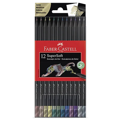 Faber Castell - Lapices de Colores Metalicos x12 Supersoft