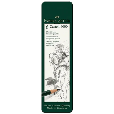 Faber Castell - Lapices Grafito 6x Castell 9000