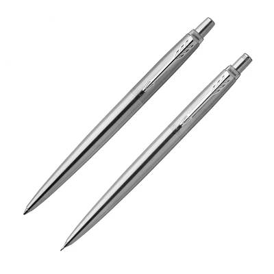 Parker - Set de Bolígrafo Jotter y Portaminas 0.5 - Acero Inoxidable