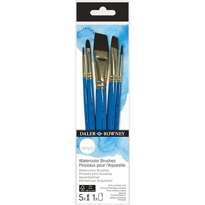 Daler and Rowney - Pinceles Para Acuarela Simply - 5 Un