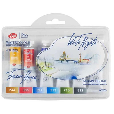 WhiteNights - Acuarela en Tubo - 6 Colores Paisajes Urbanos - 10 Ml