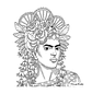 Artel - Block para colorear Frida Kahlo - Miniatura 2