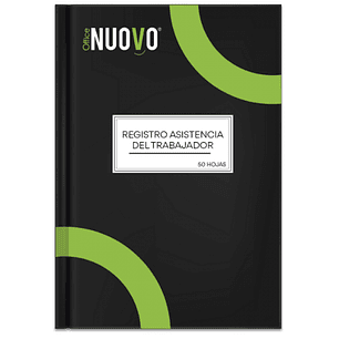 Nuovo - Libro Registro Asistencia 50 Hjs