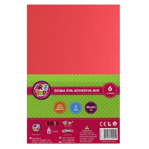Arte Top - Goma Eva Adhesiva - 6Un - 20x30CM 
