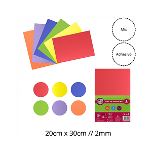 Arte Top - Goma Eva Adhesiva - 6Un - 20x30CM 