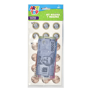 Arte Top - Set Billetes y Monedas de Chile