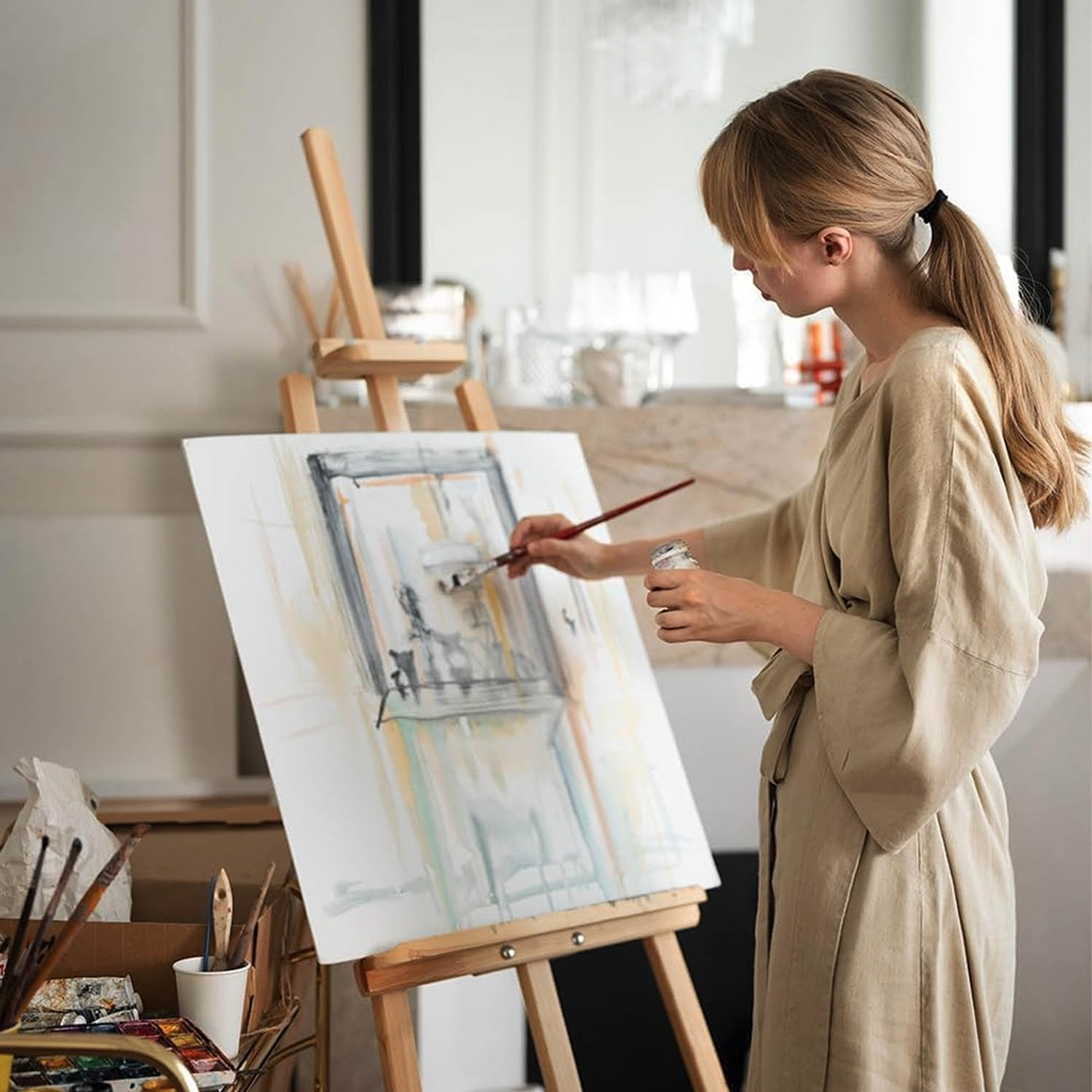 Accesorios - Atril De Madera Tipo A - 150cm Alto 3