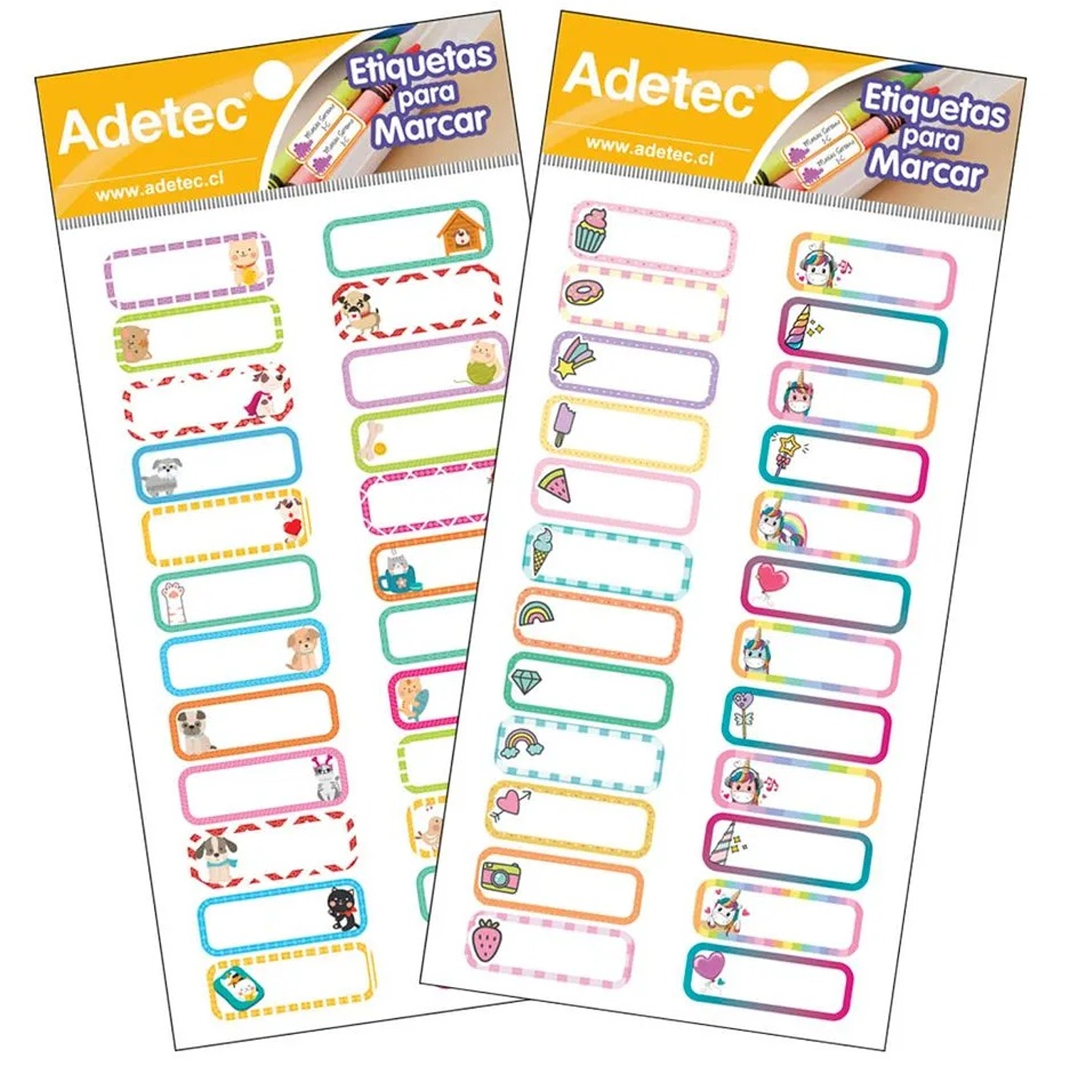 Adetec - Etiqueta para marcar útiles niñas