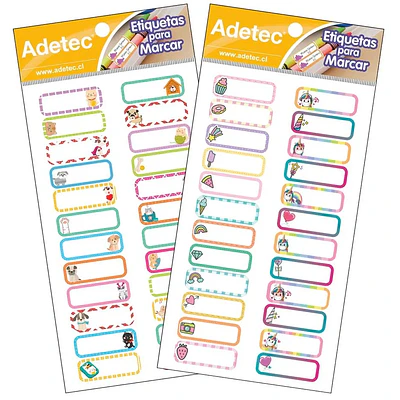 Adetec - Etiqueta para marcar útiles niñas