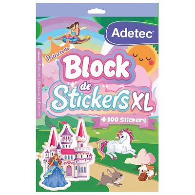 Adetec - Block De Stickers Xl Modelo Princesas