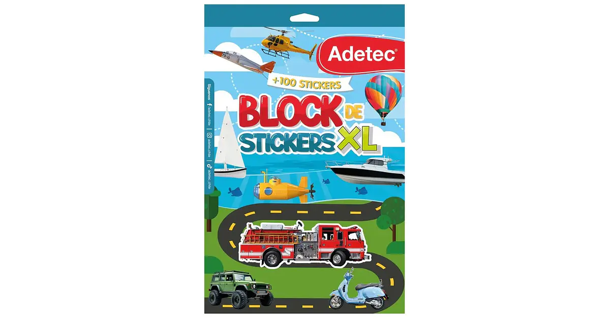Adetec - Block De Stickers Xl Modelo Trans... | Libreria Globo | Tu ...