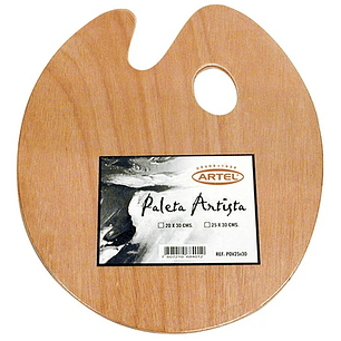 Artel - Paleta madera ovalada 20x30 cm