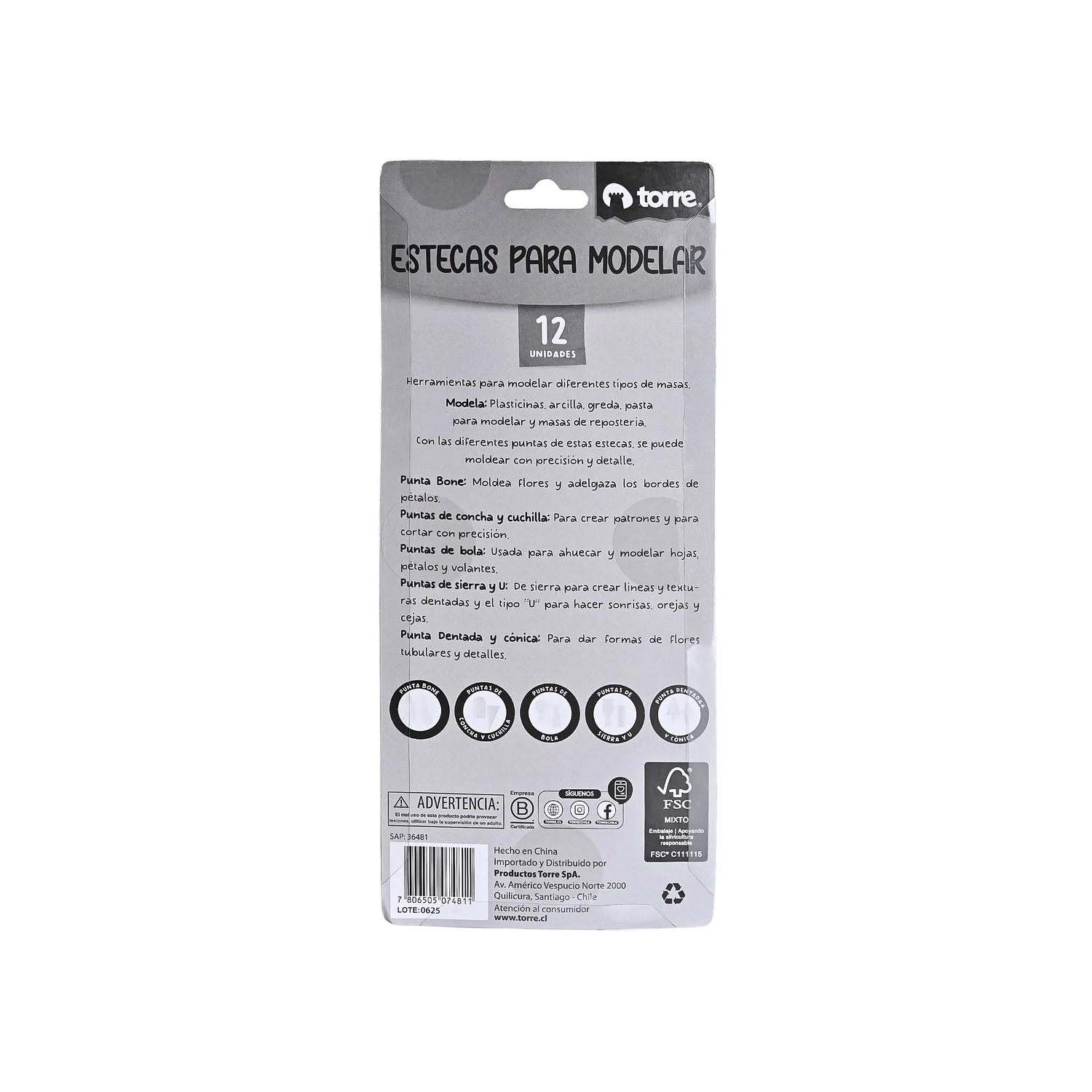 Torre - Estecas Plasticas - 12 Un 3