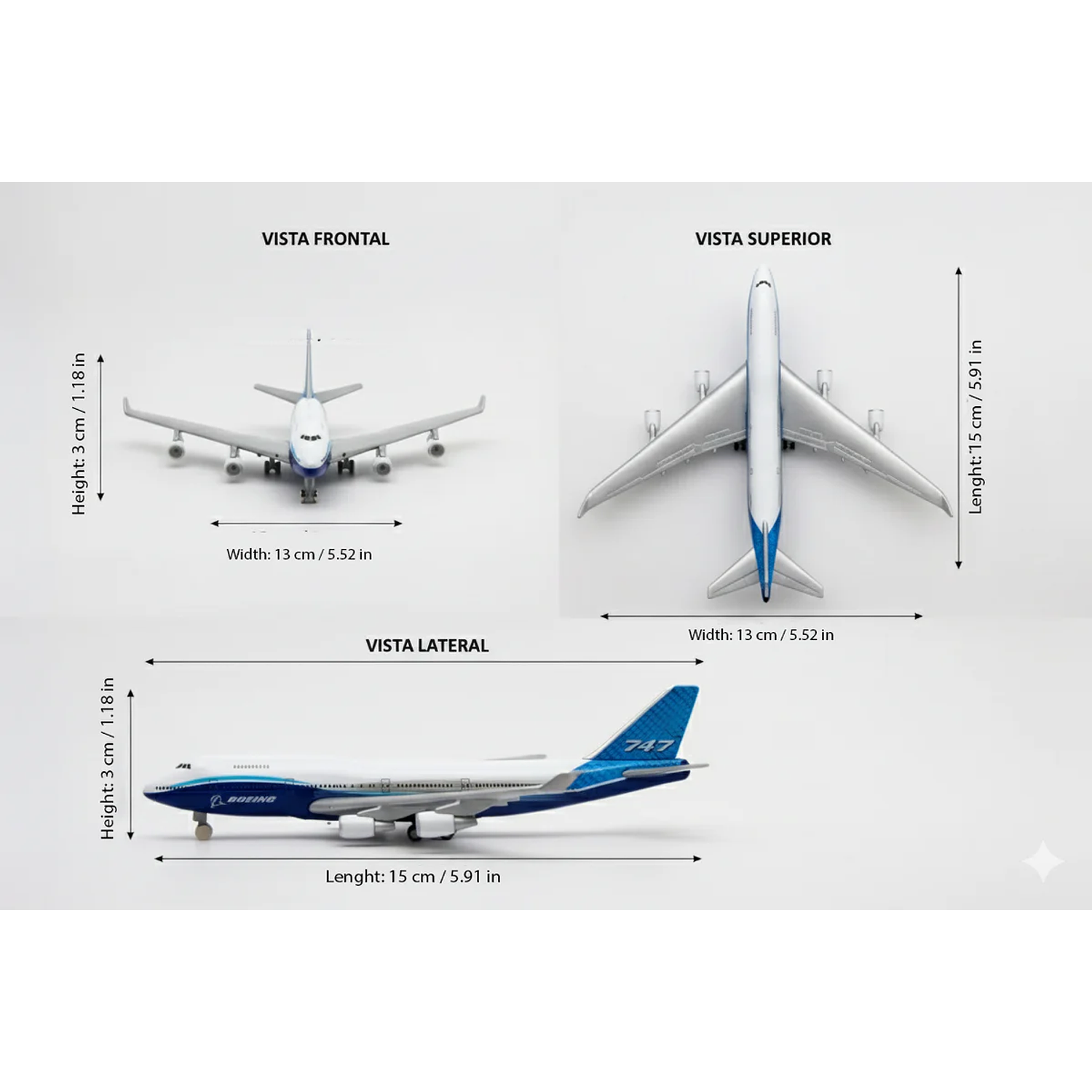Welly - Avion Boeing 747 3