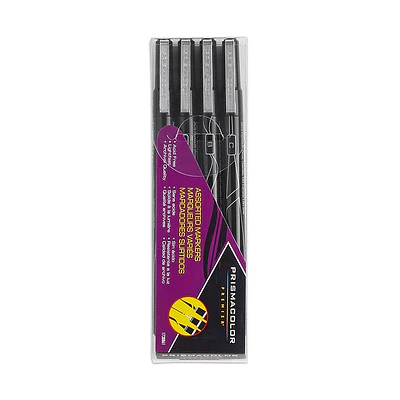 Prismacolor Premier - Set 4 Tiralíneas Negro Puntas Surtidas (005-05-B-C).