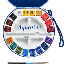 Set Daler Rowney Aquafine Travel - 18 Colores con Pincel