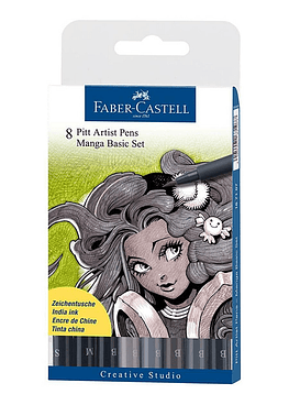 Faber Castell Pitt - Set 8 Marcadores Manga Basic