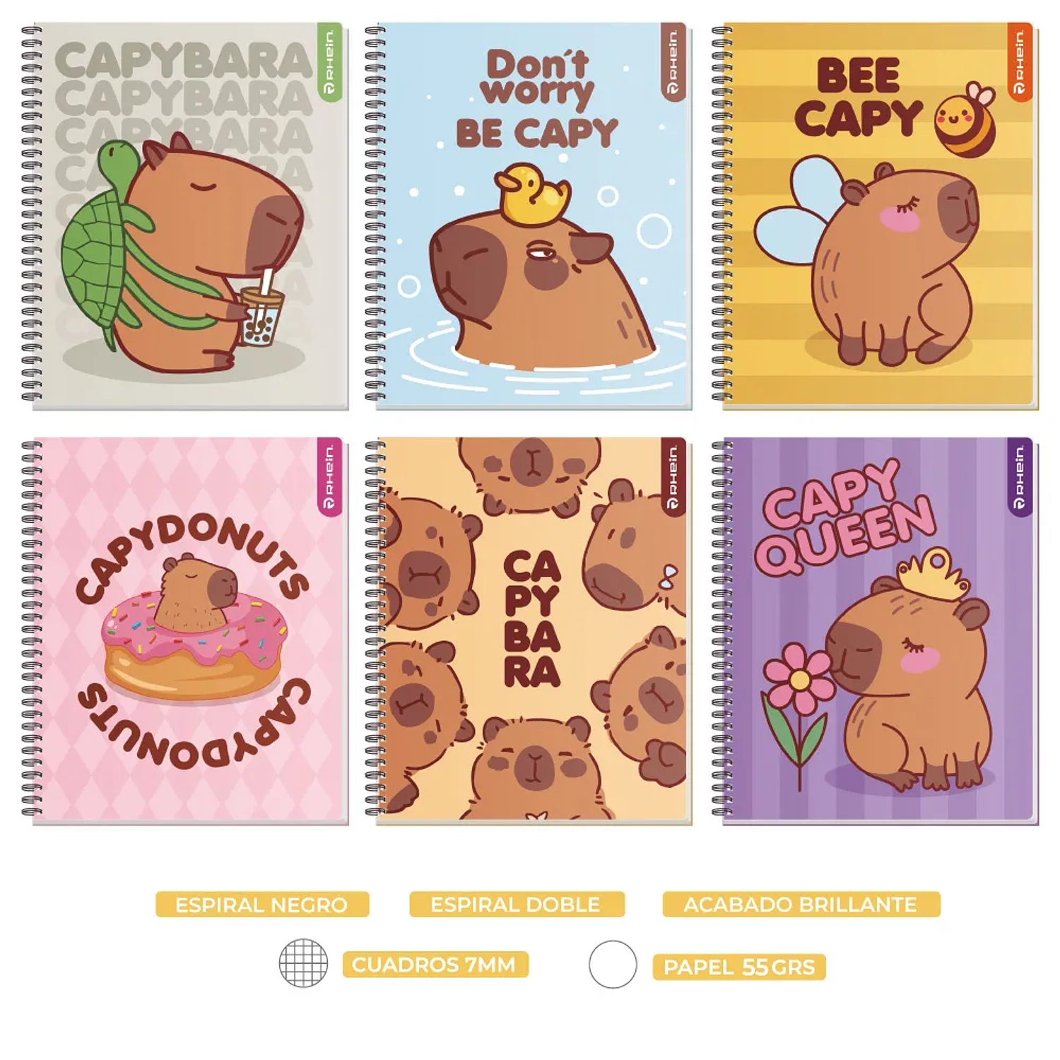 Rhein - Cuaderno Universitario Capybara 100H 7
