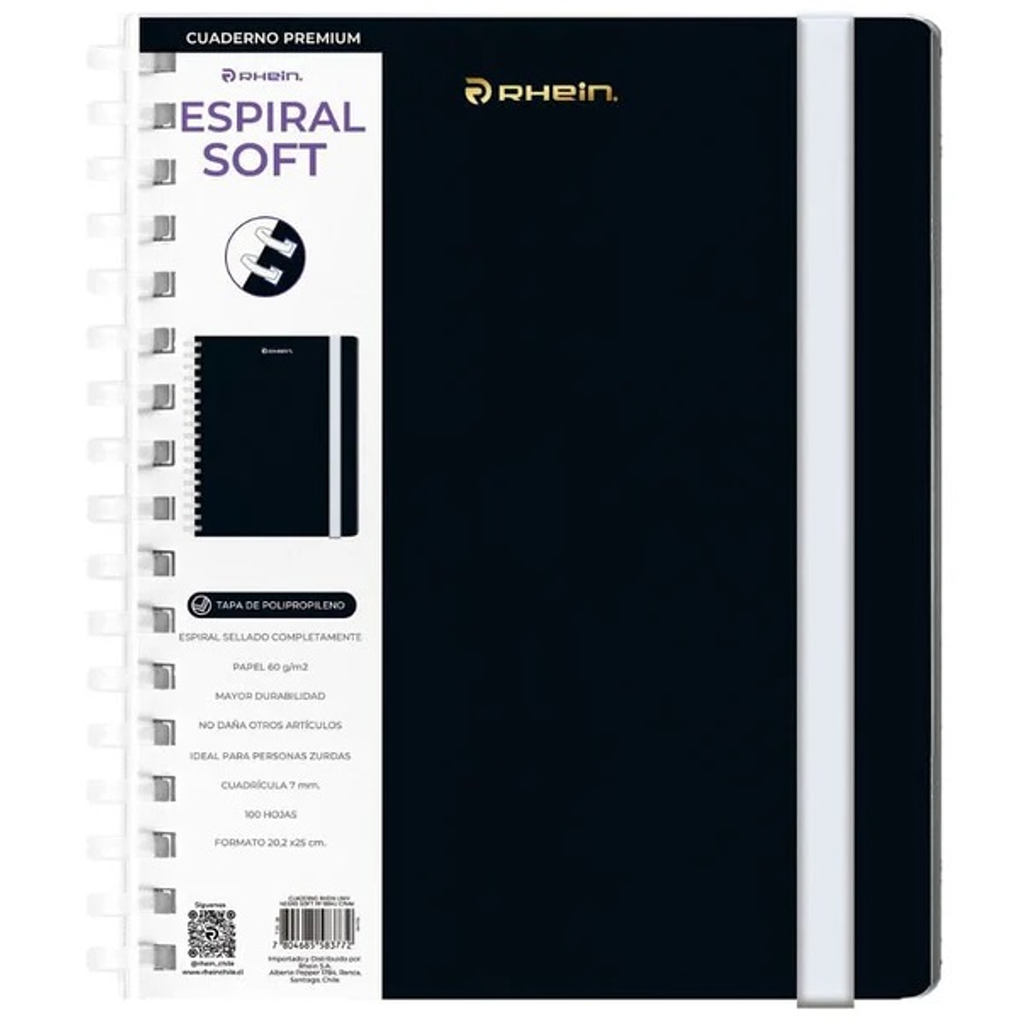 Rhein - Cuaderno Universitario - Espiral De Goma - 100H  1