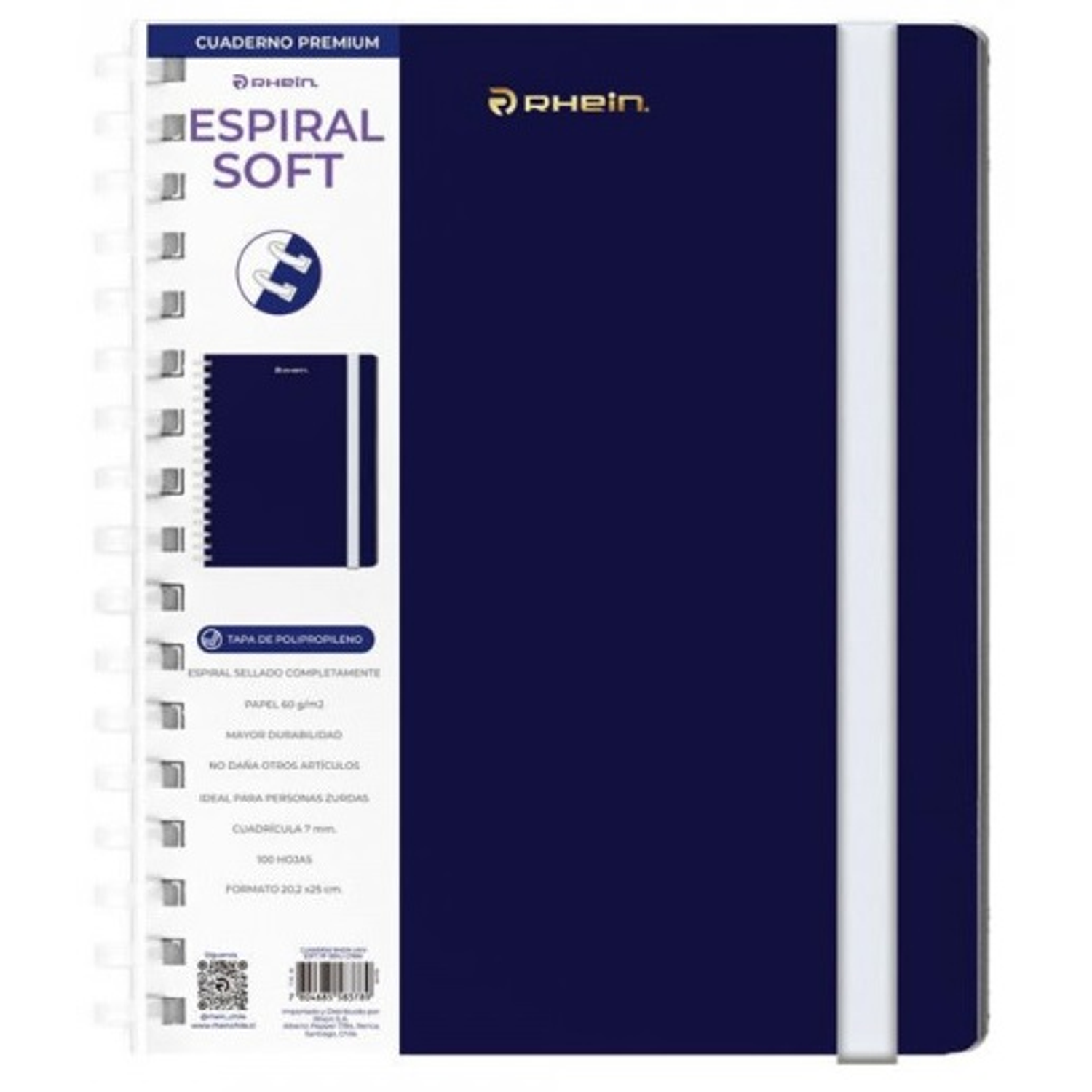 Rhein - Cuaderno Universitario - Espiral De Goma - 100H  2