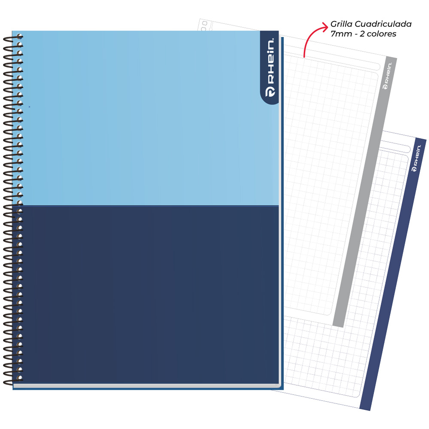 Rhein - Cuaderno Triple Bicolor 120H 2