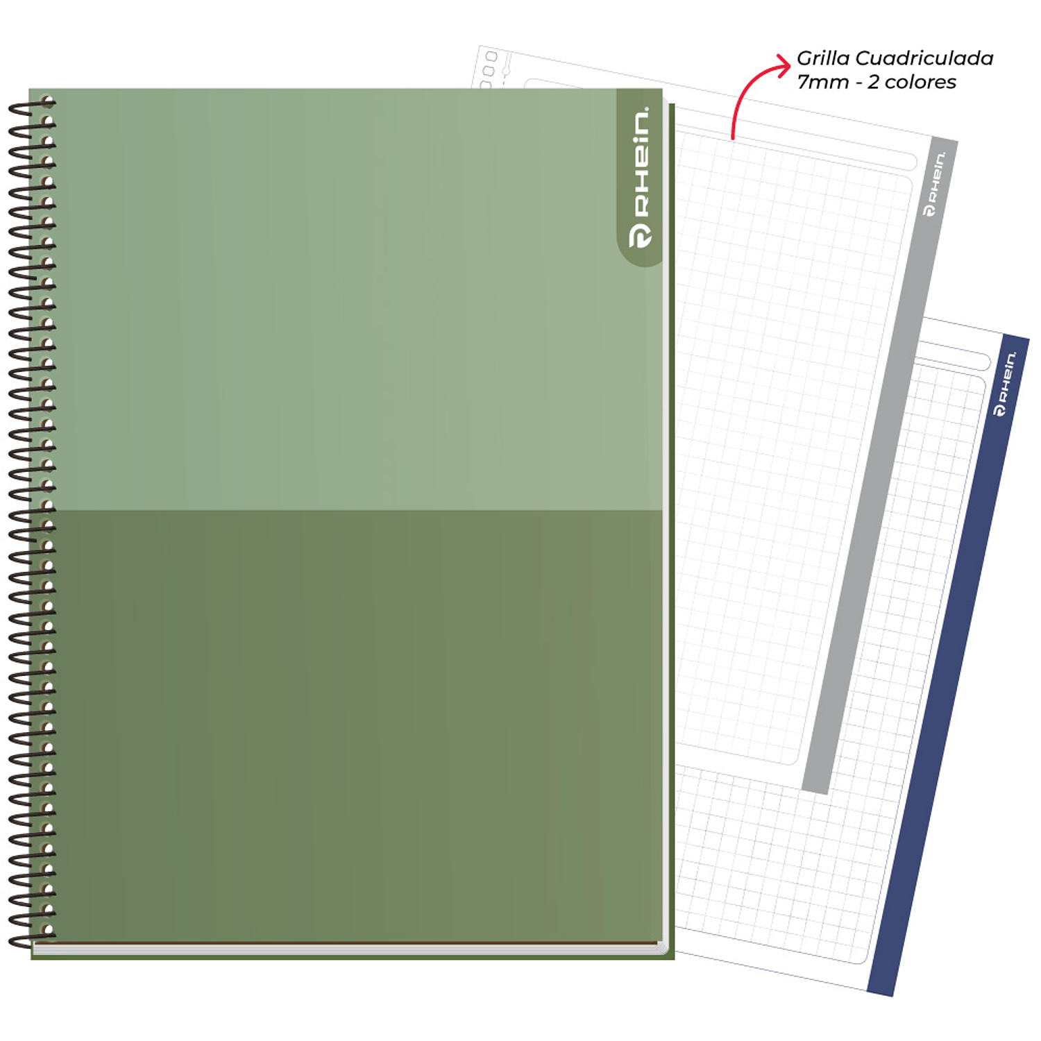 Rhein - Cuaderno Triple Bicolor 120H 7